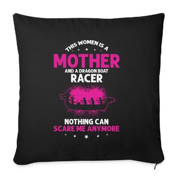 Dragon Boat Racing Theme for Dragon Boating - Sofa pillowcase 17,3'' x 17,3'' (45 x 45 cm) - black - Front