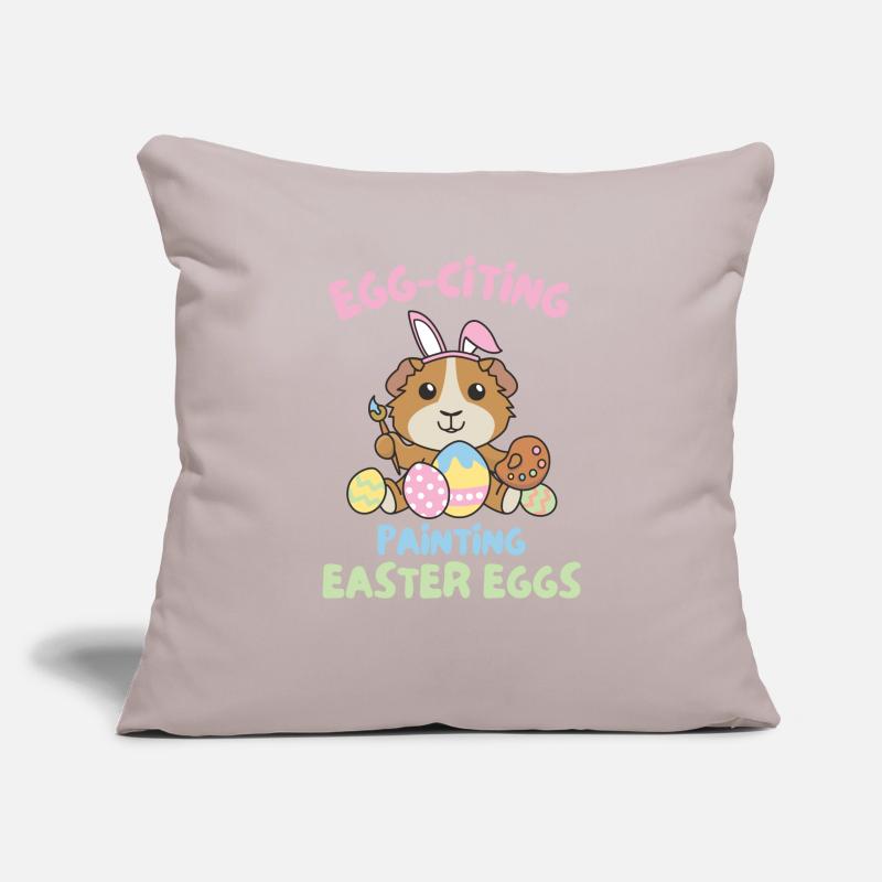 cute guinea pigs for Easter with Easter eggs Sofa pillowcase 17,3'' x 17,3'' (45 x 45 cm)