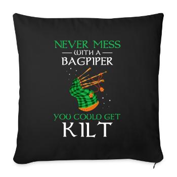Bagpipes for bagpipe instructors and bagpipers - Sofa pillowcase 17,3'' x 17,3'' (45 x 45 cm) - black - Front