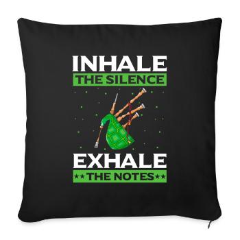 Bagpipes for pipers and Scots - Sofa pillowcase 17,3'' x 17,3'' (45 x 45 cm) - black - Front