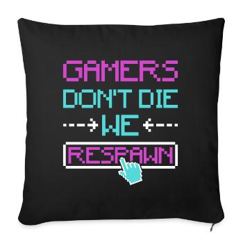 Progamer Multiplayer Spiele Pro Gaming Gamer - Sofakissenbezug 45 x 45 cm - Schwarz - Vorne