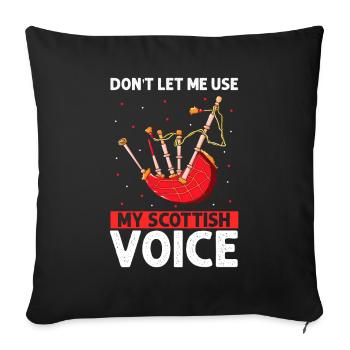 Bagpipes for bagpipe instructors and bagpipers - Sofa pillowcase 17,3'' x 17,3'' (45 x 45 cm) - black - Front