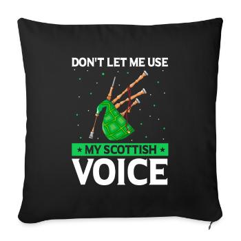 Bagpipe teacher quote and bagpipe players - Sofa pillowcase 17,3'' x 17,3'' (45 x 45 cm) - black - Front