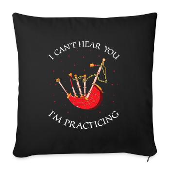 Bagpipes for pipers and Scots - Sofa pillowcase 17,3'' x 17,3'' (45 x 45 cm) - black - Front