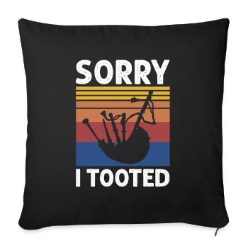 Bagpipes for pipers and Scots - Sofa pillowcase 17,3'' x 17,3'' (45 x 45 cm) - black - Front