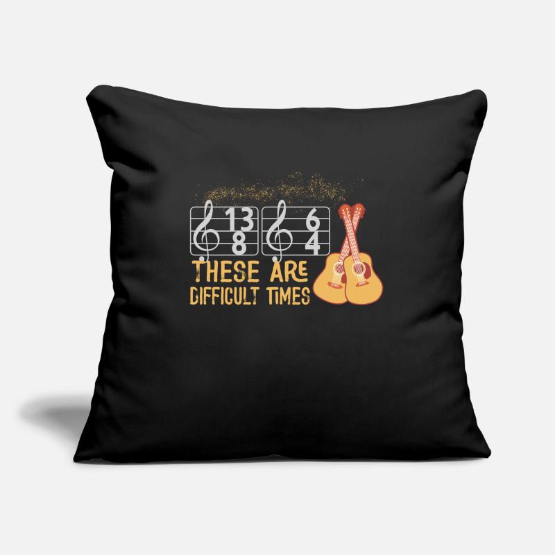 Ce sont des temps difficiles jeu de mots amusant Housse de coussin décorative 45 x 45 cm