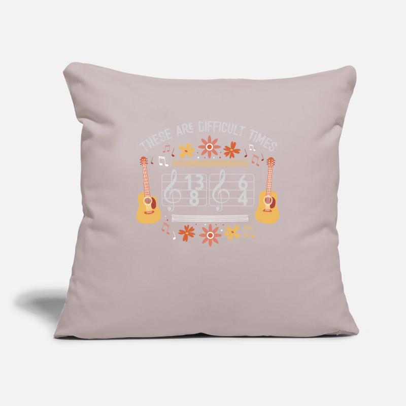 Ce sont des temps difficiles jeu de mots amusant Housse de coussin décorative 45 x 45 cm