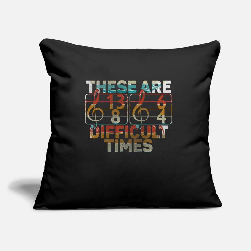 Ce sont des temps difficiles jeu de mots amusant Housse de coussin décorative 45 x 45 cm