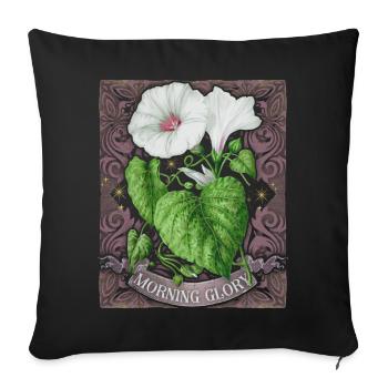 Field winds, winds, vintage botanical illustration - Sofa pillowcase 17,3'' x 17,3'' (45 x 45 cm) - black - Front