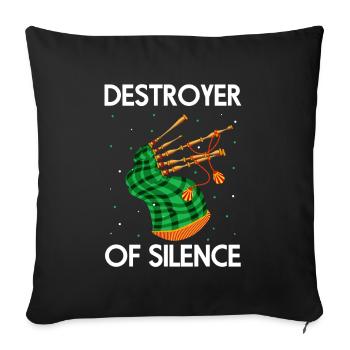 Bagpipes for bagpipe teachers and bagpipers - Sofa pillowcase 17,3'' x 17,3'' (45 x 45 cm) - black - Front
