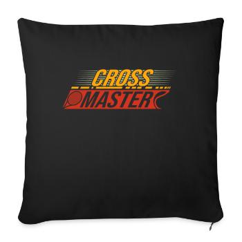 Tennis Art Cross Master Racket Sport Gift Idea - Sofa pillowcase 17,3'' x 17,3'' (45 x 45 cm) - black - Front