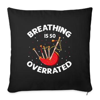 Bagpipes for pipers and Scots - Sofa pillowcase 17,3'' x 17,3'' (45 x 45 cm) - black - Front