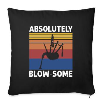 Scotsman Quote for Bagpipe Musician and Bagpipes - Sofa pillowcase 17,3'' x 17,3'' (45 x 45 cm) - black - Front