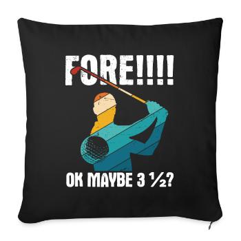 Golfplatz zum Golfen Golf - Sofakissenbezug 45 x 45 cm - Schwarz - Vorne