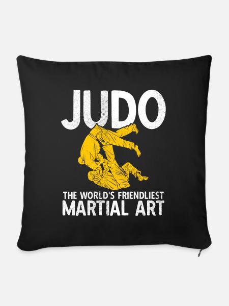 Japanischer Kampfsport Judo - Sofakissenbezug 45 x 45 cm - Schwarz