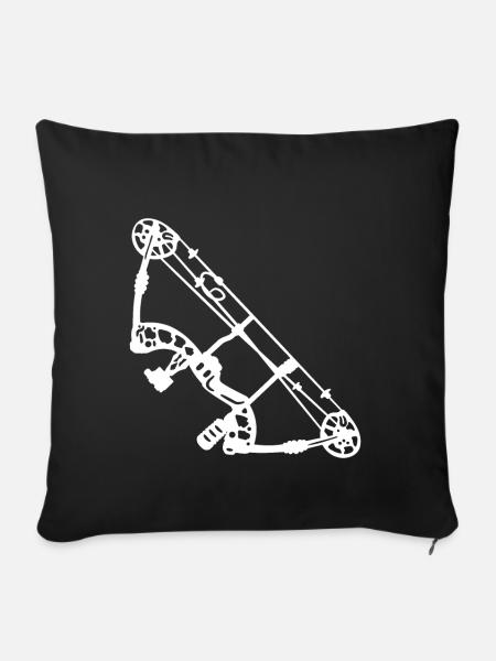 Bogenschießen Archery - Sofakissenbezug 45 x 45 cm - Schwarz