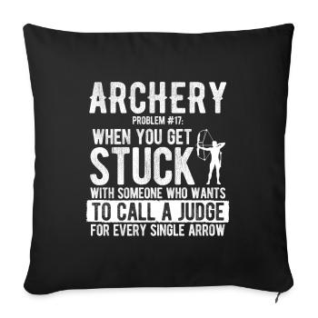 Bogenschießen Archery - Sofakissenbezug 45 x 45 cm - Schwarz - Vorne