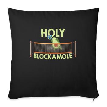 Holy Blockamole Volleyball Avocado - Sofa pillowcase 17,3'' x 17,3'' (45 x 45 cm) - black - Front