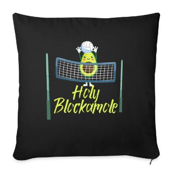 Holy Blockamole Volleyball Avocado - Sofa pillowcase 17,3'' x 17,3'' (45 x 45 cm) - black - Front