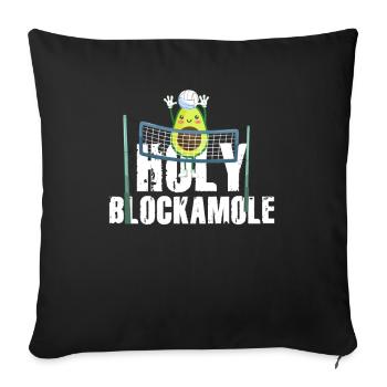 Holy Blockamole Volleyball Avocado - Sofa pillowcase 17,3'' x 17,3'' (45 x 45 cm) - black - Front