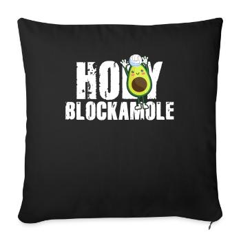 Holy Blockamole Volleyball Avocado - Sofa pillowcase 17,3'' x 17,3'' (45 x 45 cm) - black - Front
