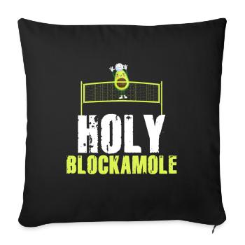 Holy Blockamole Volleyball Avocado - Sofa pillowcase 17,3'' x 17,3'' (45 x 45 cm) - black - Front