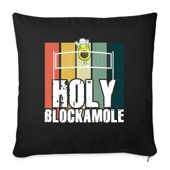 Holy Blockamole Volleyball Avocado - Sofa pillowcase 17,3'' x 17,3'' (45 x 45 cm) - black - Front