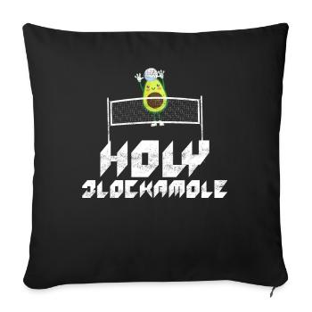 Holy Blockamole Volleyball Avocado - Sofa pillowcase 17,3'' x 17,3'' (45 x 45 cm) - black - Front