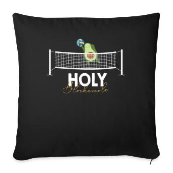 Holy Blockamole Volleyball Avocado - Sofa pillowcase 17,3'' x 17,3'' (45 x 45 cm) - black - Front