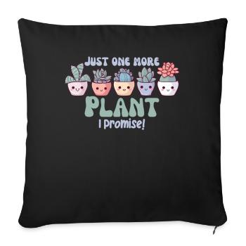 Funny Plant Saying Plant Kawaii Succulent - Sofa pillowcase 17,3'' x 17,3'' (45 x 45 cm) - black - Front