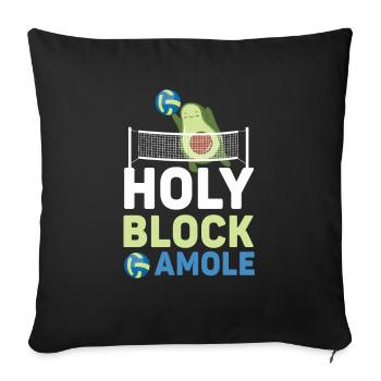 Holy Blockamole Volleyball Avocado - Sofa pillowcase 17,3'' x 17,3'' (45 x 45 cm) - black - Front