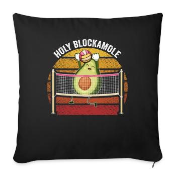 Holy Blockamole Volleyball Avocado - Sofa pillowcase 17,3'' x 17,3'' (45 x 45 cm) - black - Front