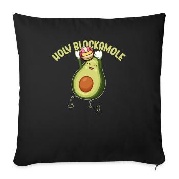 Holy Blockamole Volleyball Avocado - Sofa pillowcase 17,3'' x 17,3'' (45 x 45 cm) - black - Front