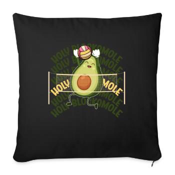 Holy Blockamole Volleyball Avocado - Sofa pillowcase 17,3'' x 17,3'' (45 x 45 cm) - black - Front