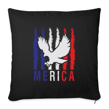 America USA Fan ́Merica Adler History - Sofa pillowcase 17,3'' x 17,3'' (45 x 45 cm) - black - Front
