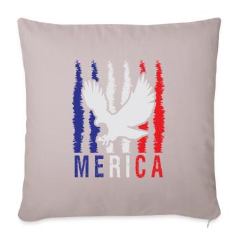 America USA Fan ´Merica Adler History - Sofakissenbezug 45 x 45 cm - helles Taupe - Vorne