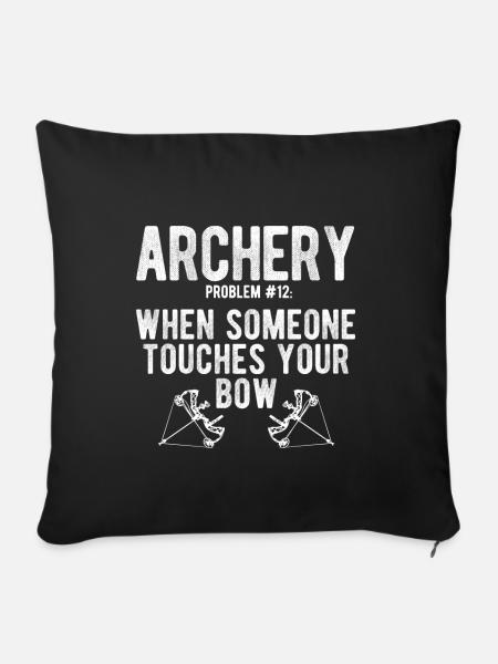 Bogenschießen Archery - Sofakissenbezug 45 x 45 cm - Schwarz