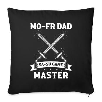 Citation de jeu de rôle fantastique pour le combat à l’épée - Housse de coussin décorative 45 x 45 cm - noir - Devant