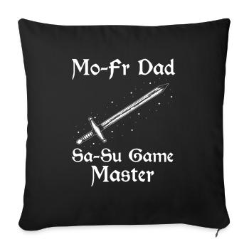 Schwertkampf für Live-Action-Rollenspiele und Larp - Sofakissenbezug 45 x 45 cm - Schwarz - Vorne
