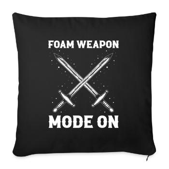 Larping quote for role-playing games and Larper - Sofa pillowcase 17,3'' x 17,3'' (45 x 45 cm) - black - Front