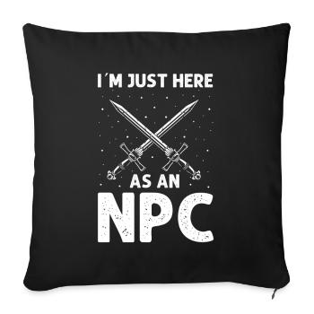 Larping for fantasy role-playing games and sword fights - Sofa pillowcase 17,3'' x 17,3'' (45 x 45 cm) - black - Front