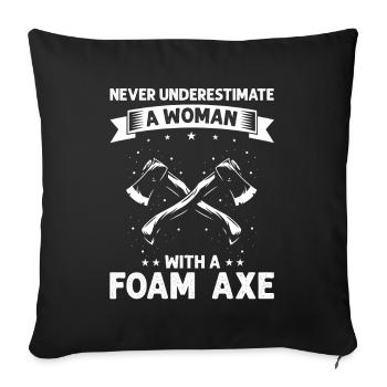 Larping quote for role-playing games and Larper - Sofa pillowcase 17,3'' x 17,3'' (45 x 45 cm) - black - Front