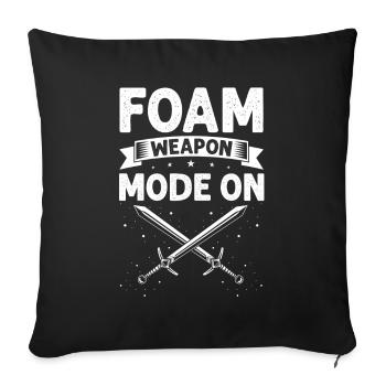 Citation de jeu de rôle pour Larper et Larp - Housse de coussin décorative 45 x 45 cm - noir - Devant