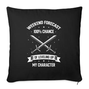 Citation Larper pour les jeux de rôle GN et fantastiques - Housse de coussin décorative 45 x 45 cm - noir - Devant