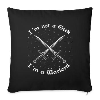 Jeu de rôle en direct pour PNJ et jeu de rôle RPG - Housse de coussin décorative 45 x 45 cm - noir - Devant