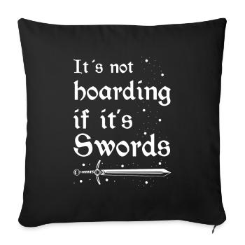 Jeu de rôle en direct pour PNJ et jeu de rôle RPG - Housse de coussin décorative 45 x 45 cm - noir - Devant