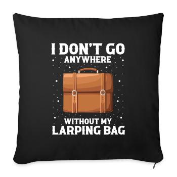 Larping Quote for Roleplaying and Larper - Sofa pillowcase 17,3'' x 17,3'' (45 x 45 cm) - black - Front