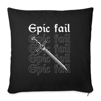 Larping for fantasy role-playing games and sword fights - Sofa pillowcase 17,3'' x 17,3'' (45 x 45 cm) - black - Front