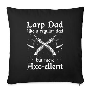 Citation de jeu de rôle pour Larper et Larp - Housse de coussin décorative 45 x 45 cm - noir - Devant