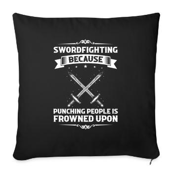Larping Quote for Roleplaying and Larper - Sofa pillowcase 17,3'' x 17,3'' (45 x 45 cm) - black - Front